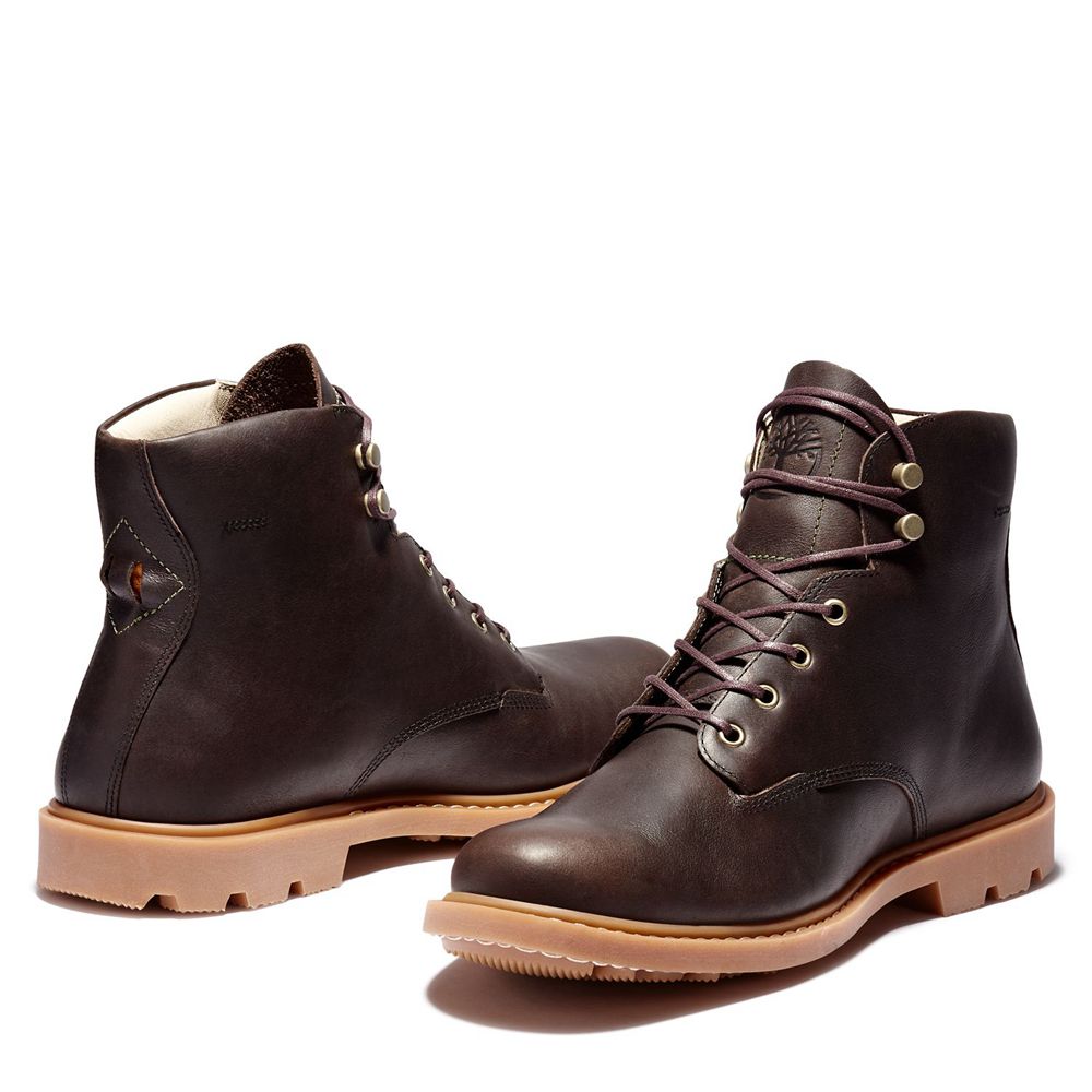 Timberland 6-Inch Μποτακια Ανδρικα Βαθυ Καφε - Belanger Ek+ Waterproof - Greece 6412039-KQ